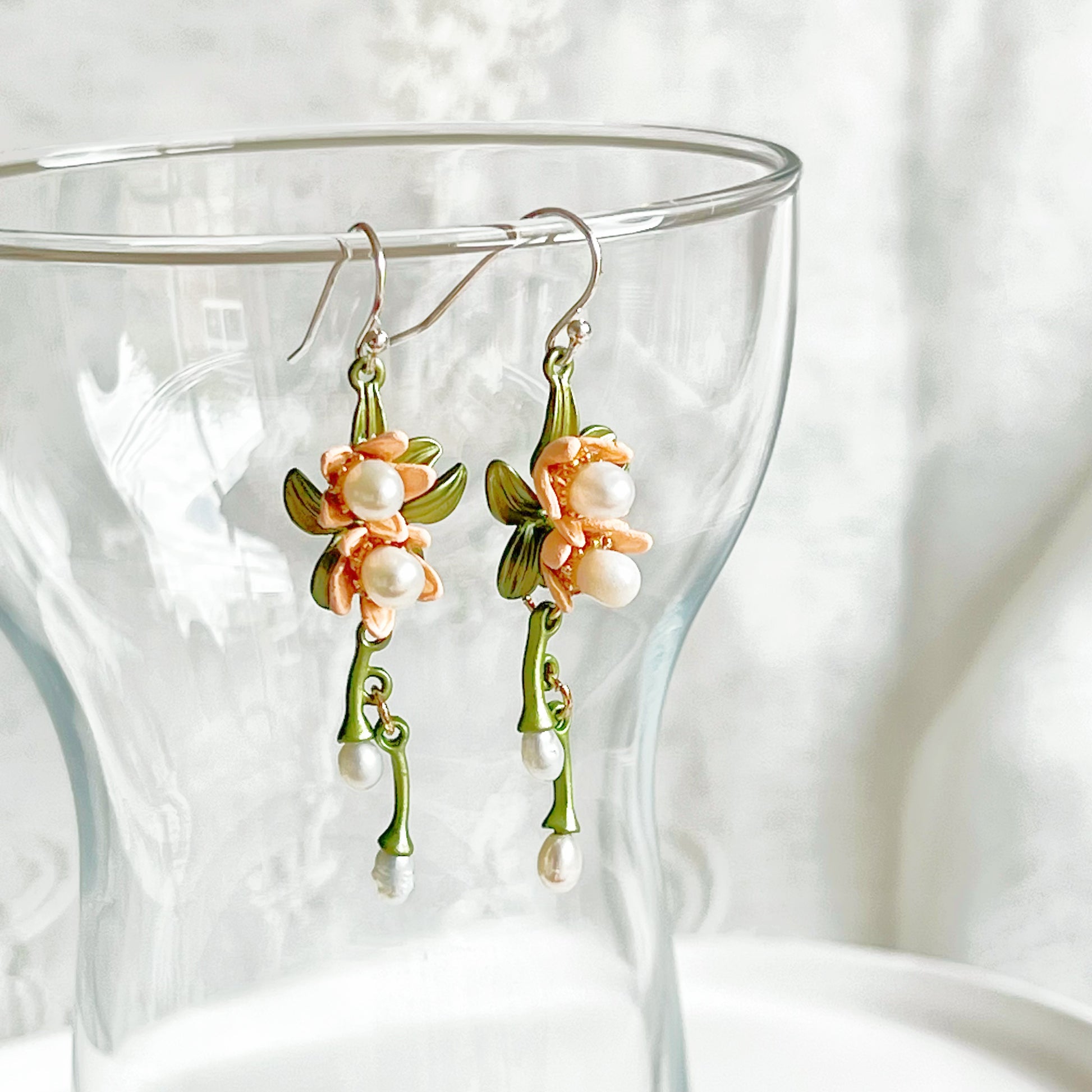 Orange blossom Drop Earrings-Ninaouity