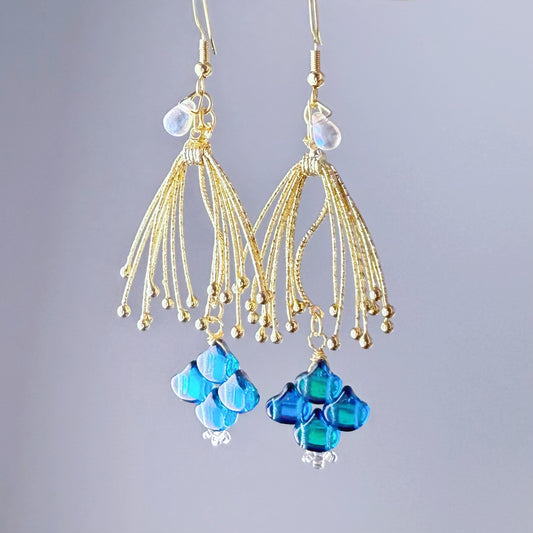 Handmade Falling Firework Drop Earrings