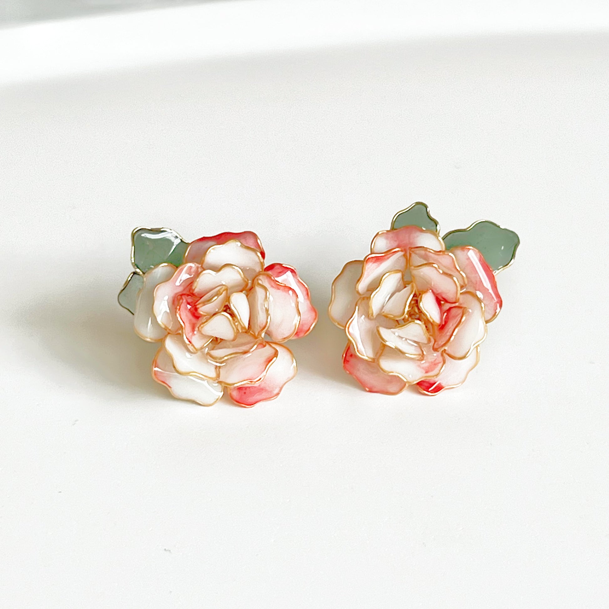 Handmade Paloma Rose Flower Earrings-Ninaouity