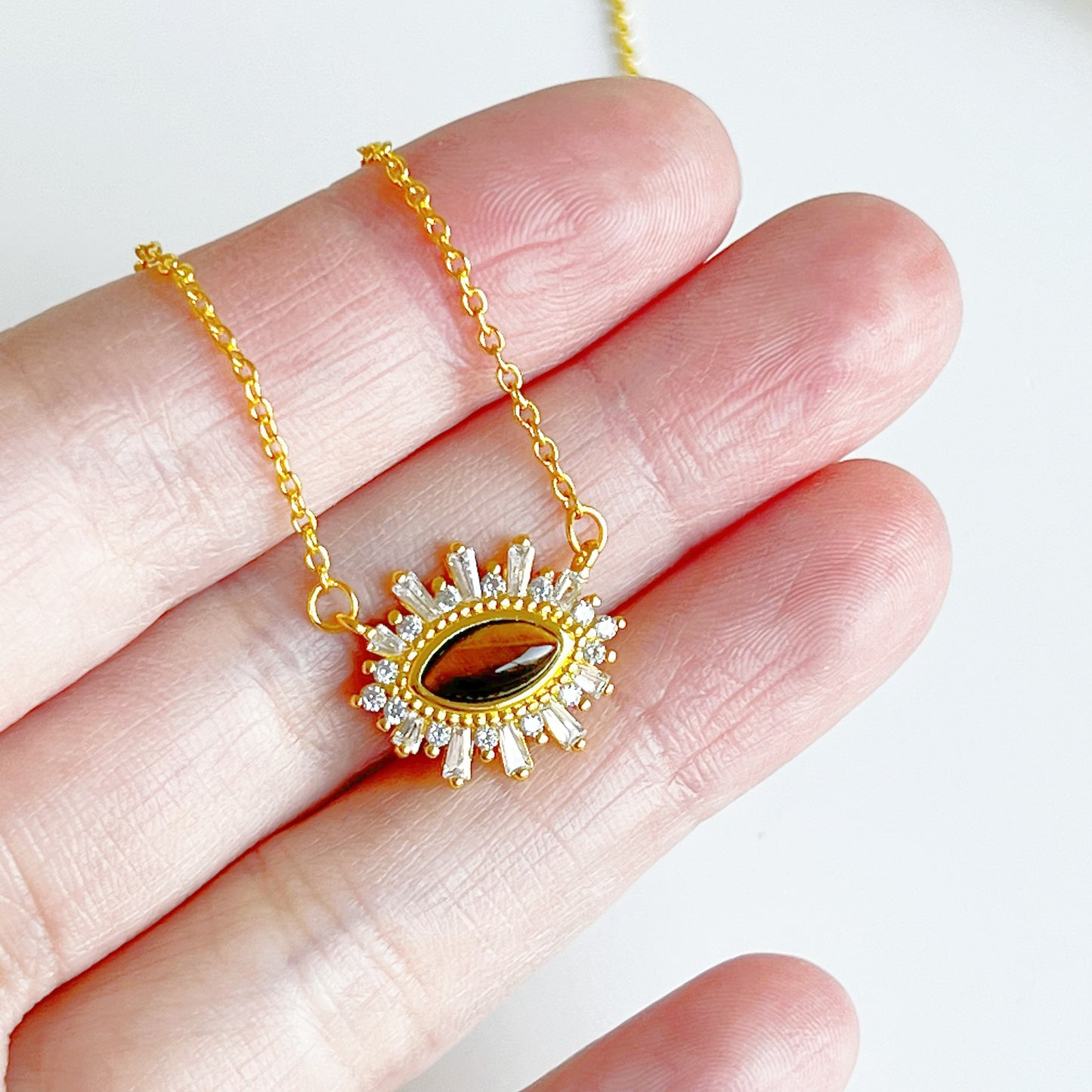 Evil Eye Gold Necklace-Ninaouity