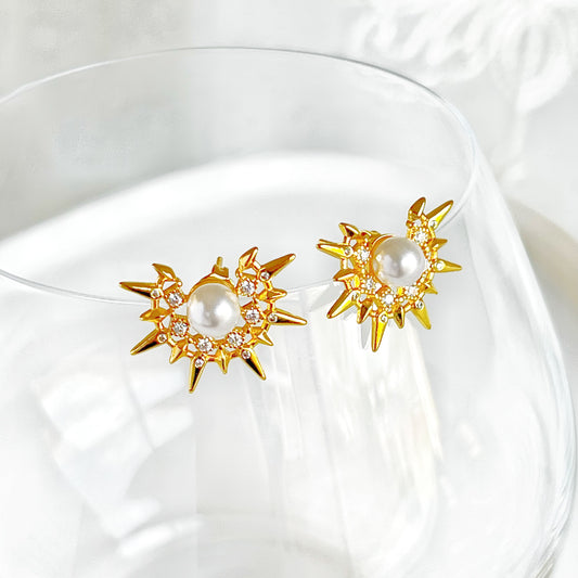 The Shining Sun Stud Earrings-Ninaouity