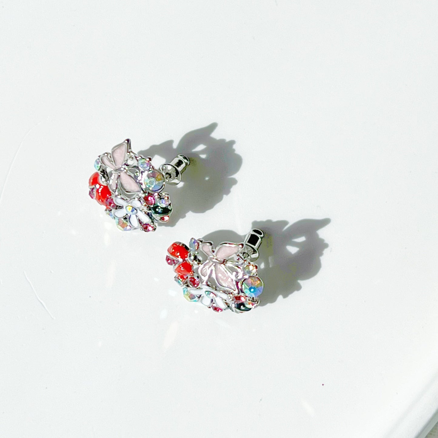 Butterfly and Ladybird on Flowers Earrings-Ninaouity