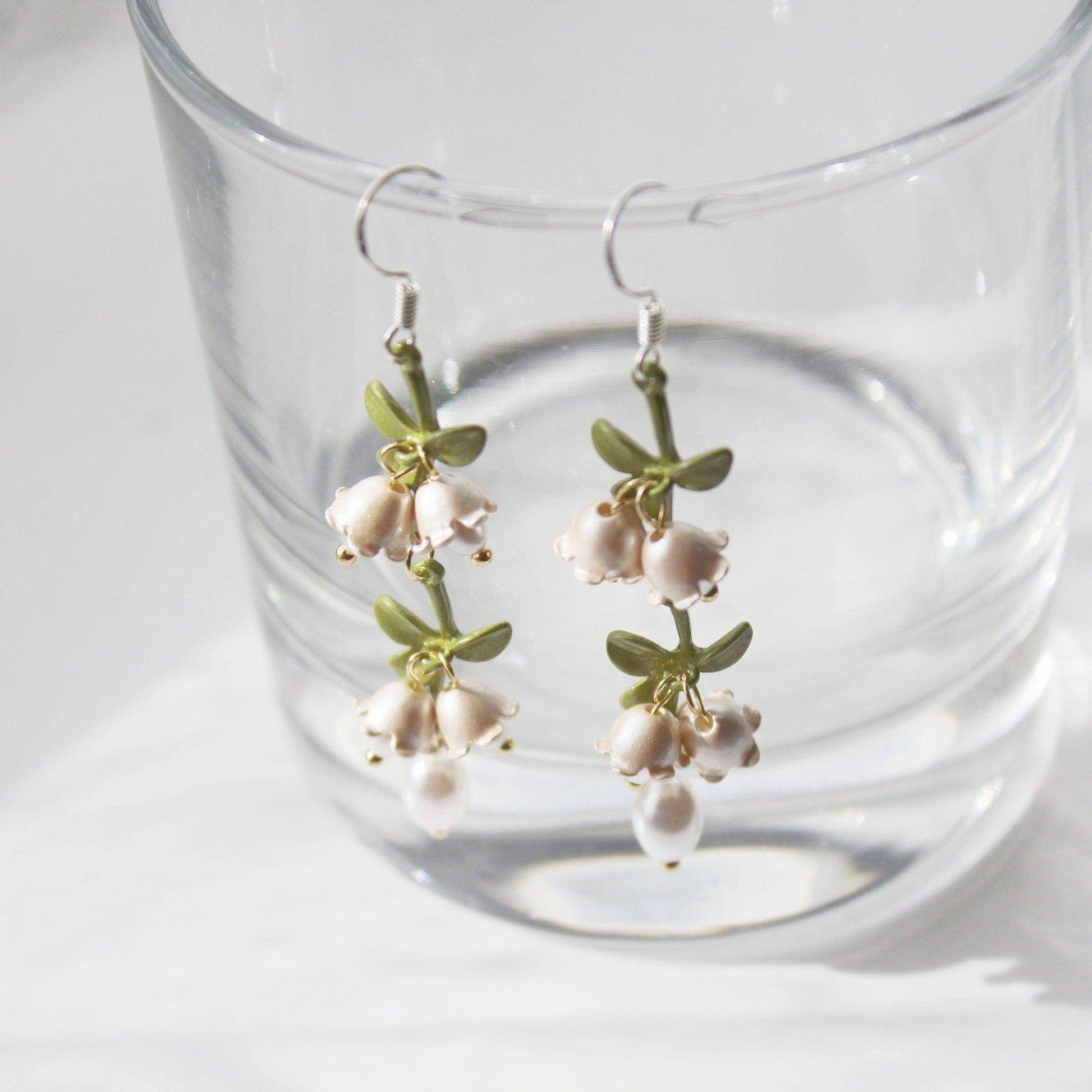 Campanula Bellflower Drop Earrings-Ninaouity