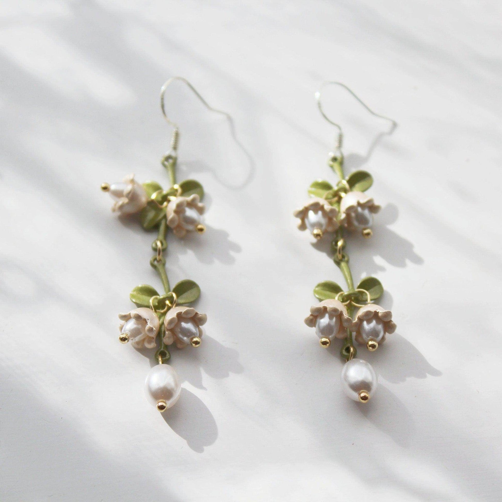Campanula Bellflower Drop Earrings-Ninaouity
