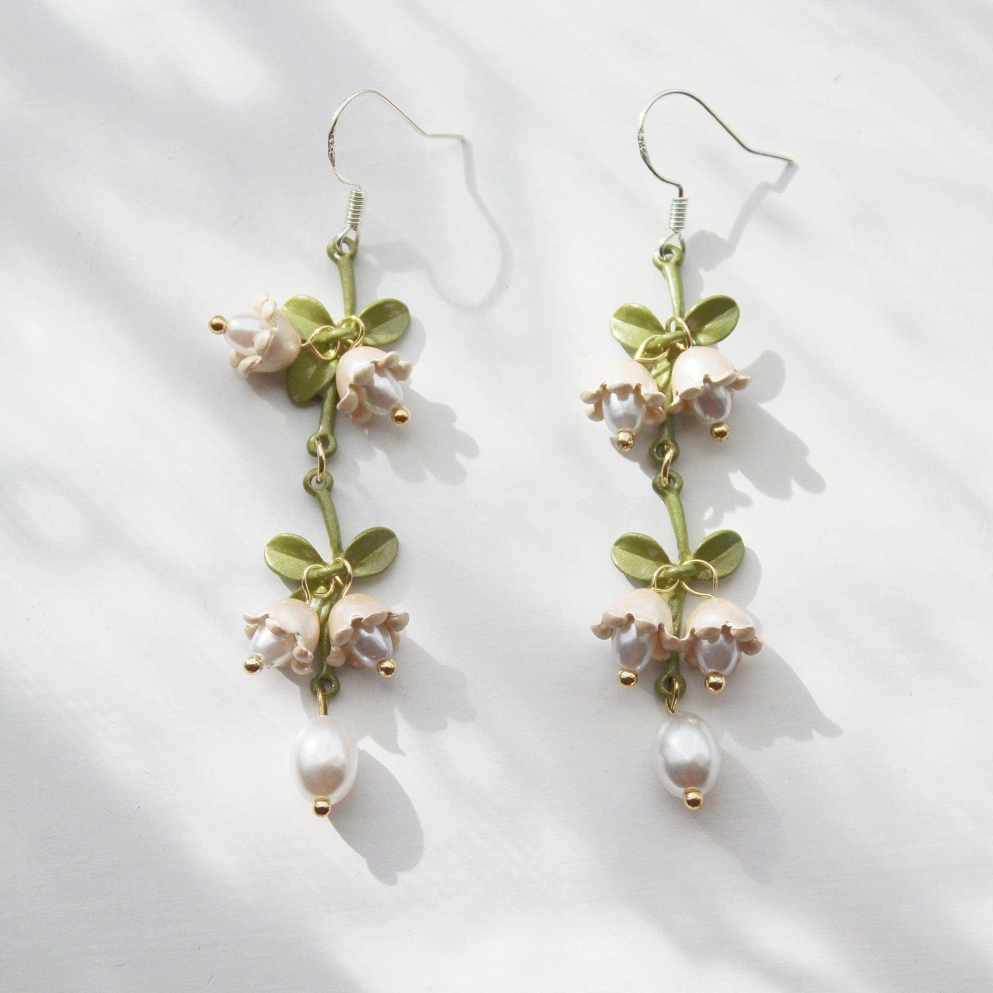 Campanula Bellflower Drop Earrings-Ninaouity