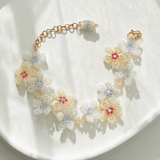 Daisy Chain Beaded Bracelet-Ninaouity