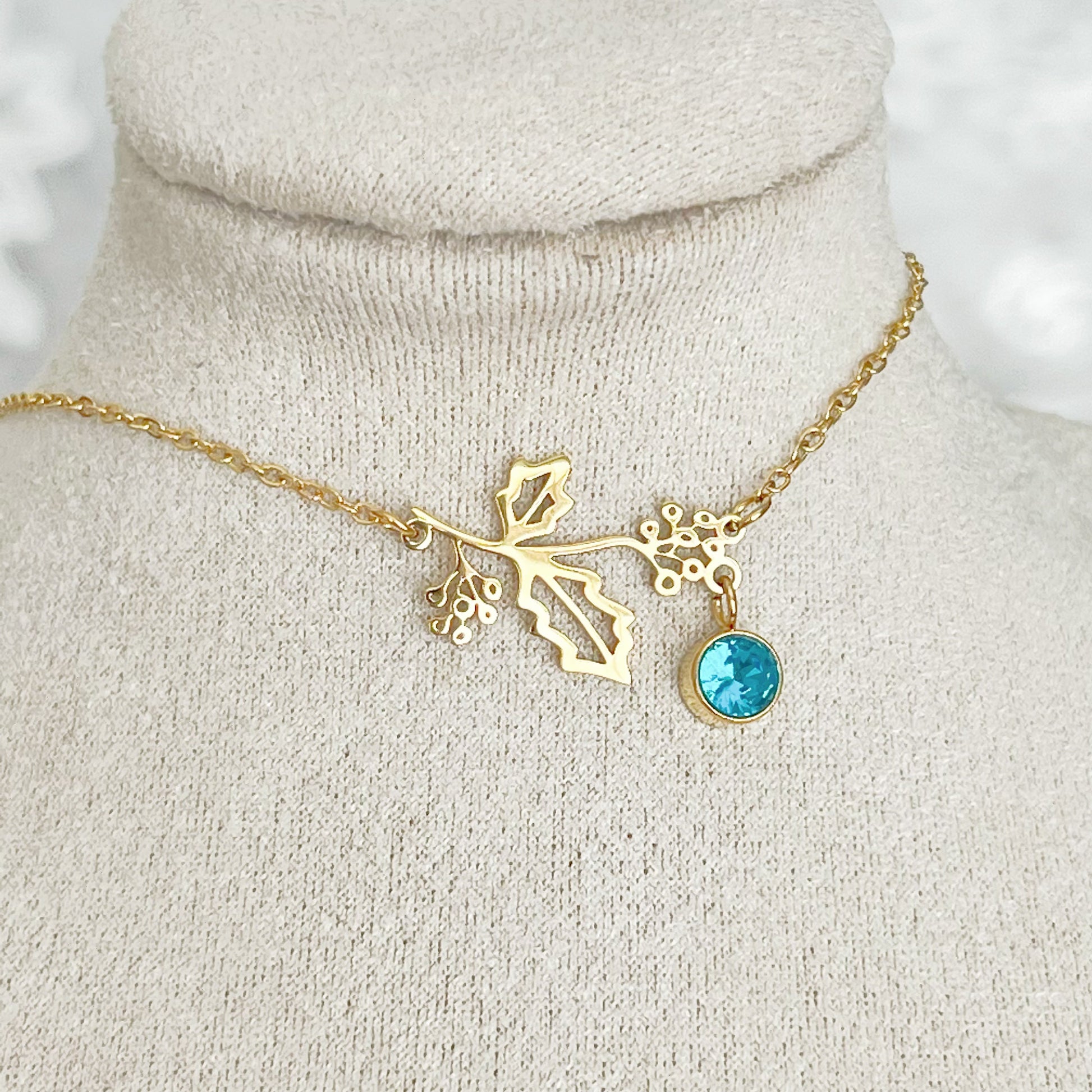 December Birth Flower Holly Bracelet-Ninaouity