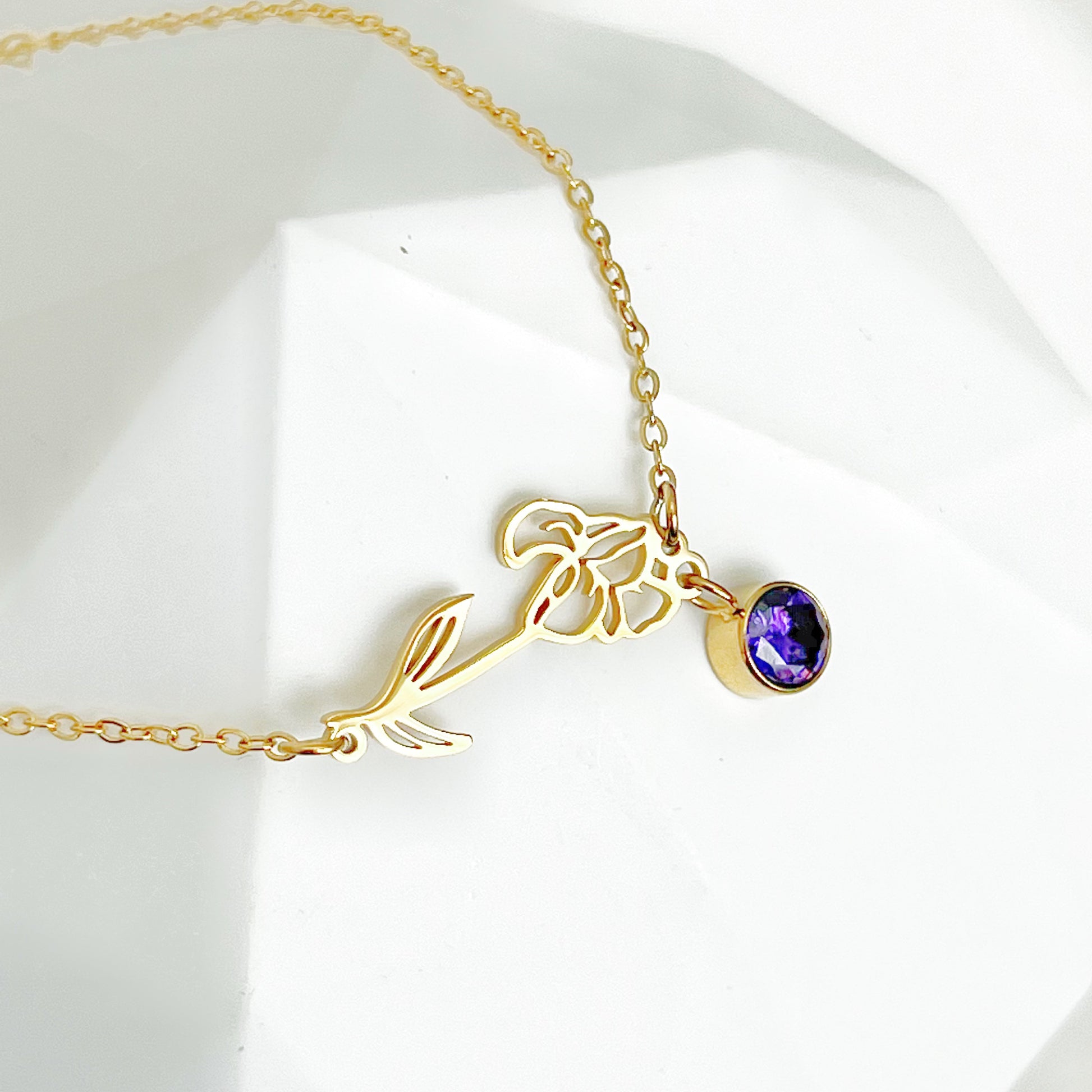 February Birth Flower Iris Bracelet-Ninaouity