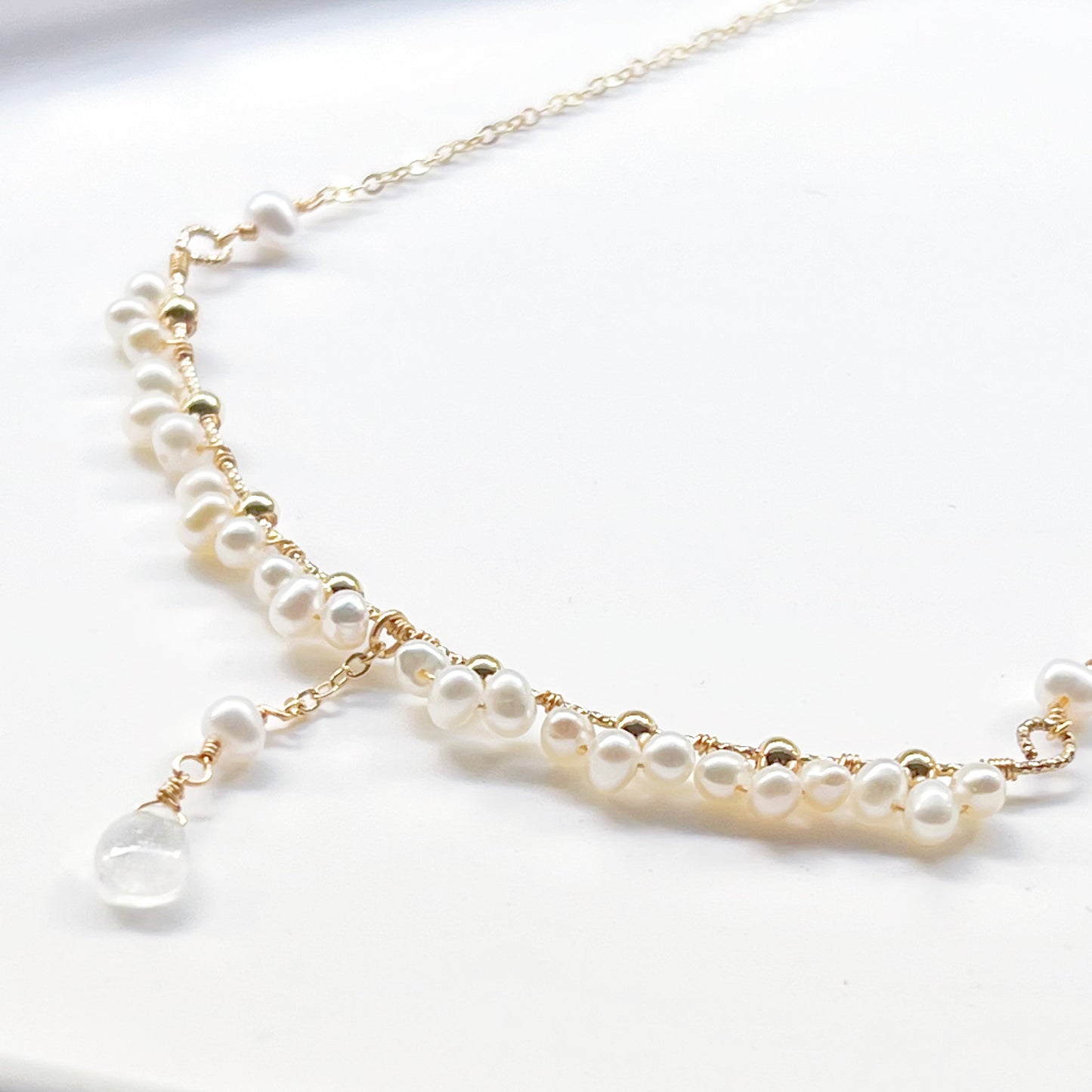 Freshwater Pearl Bar Necklace-Ninaouity