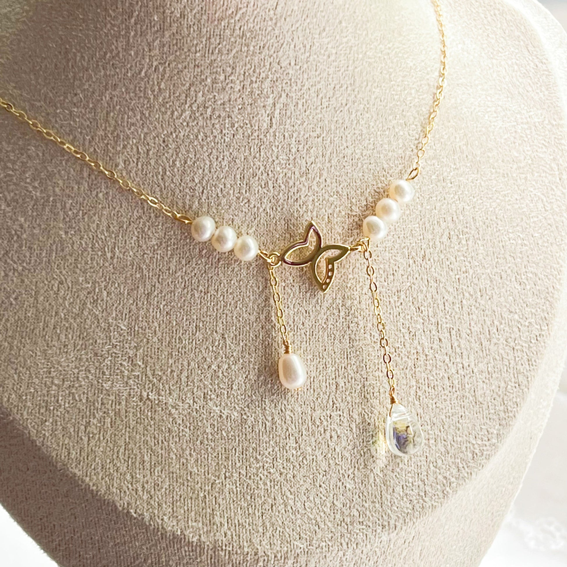 Freshwater Pearls and Butterfly Necklace-Ninaouity