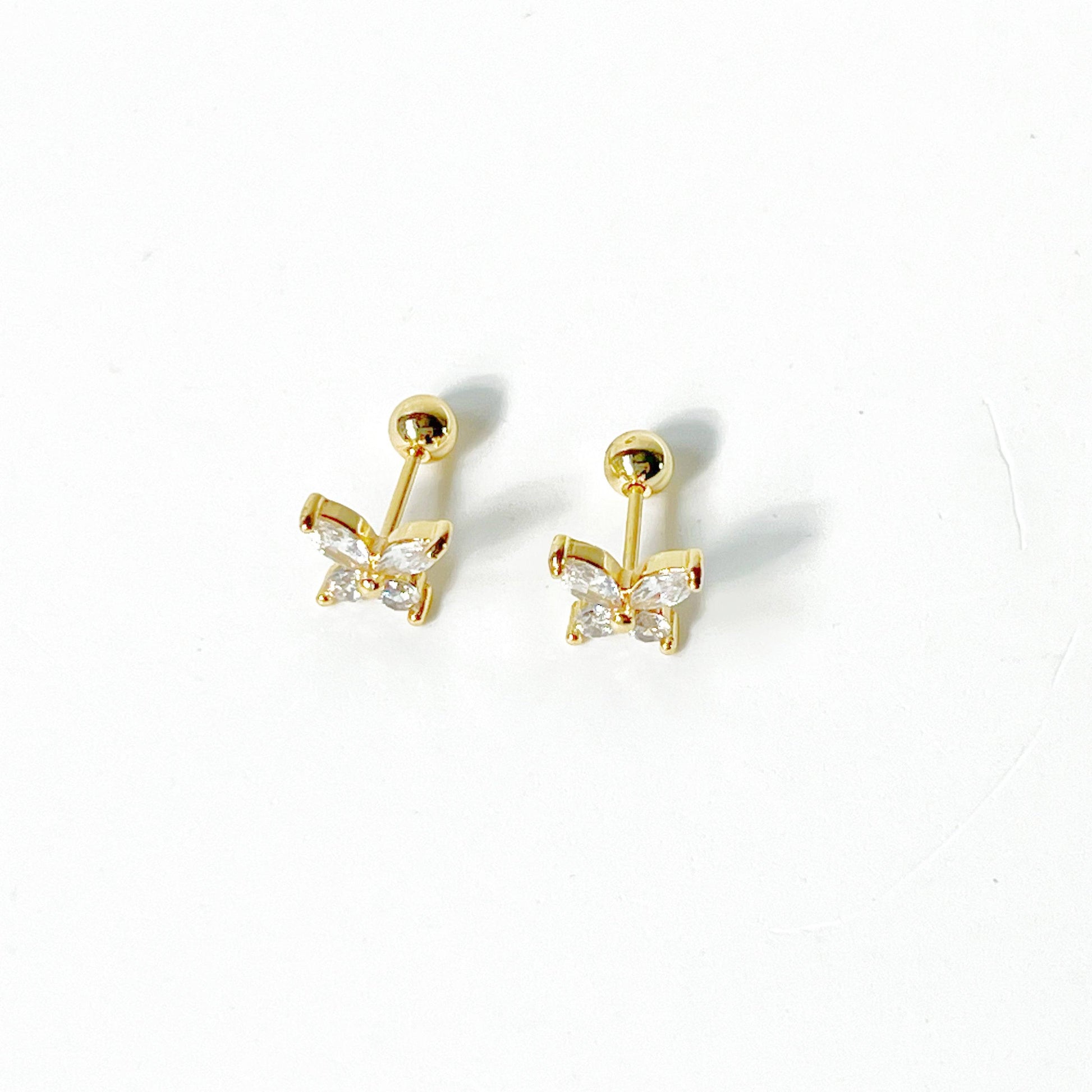 14K White Gold Tiny Lab Grown Diamond Screw Back Earrings Studs for Women -  China Diamond Stud Earring and Tiny Diamond Stud Earrings price |  Made-in-China.com