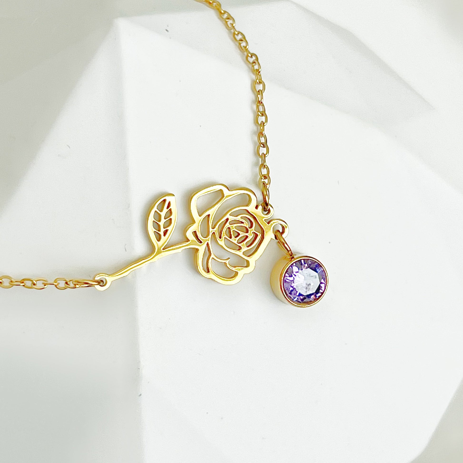 June Birth Flower Rose Bracelet-Ninaouity