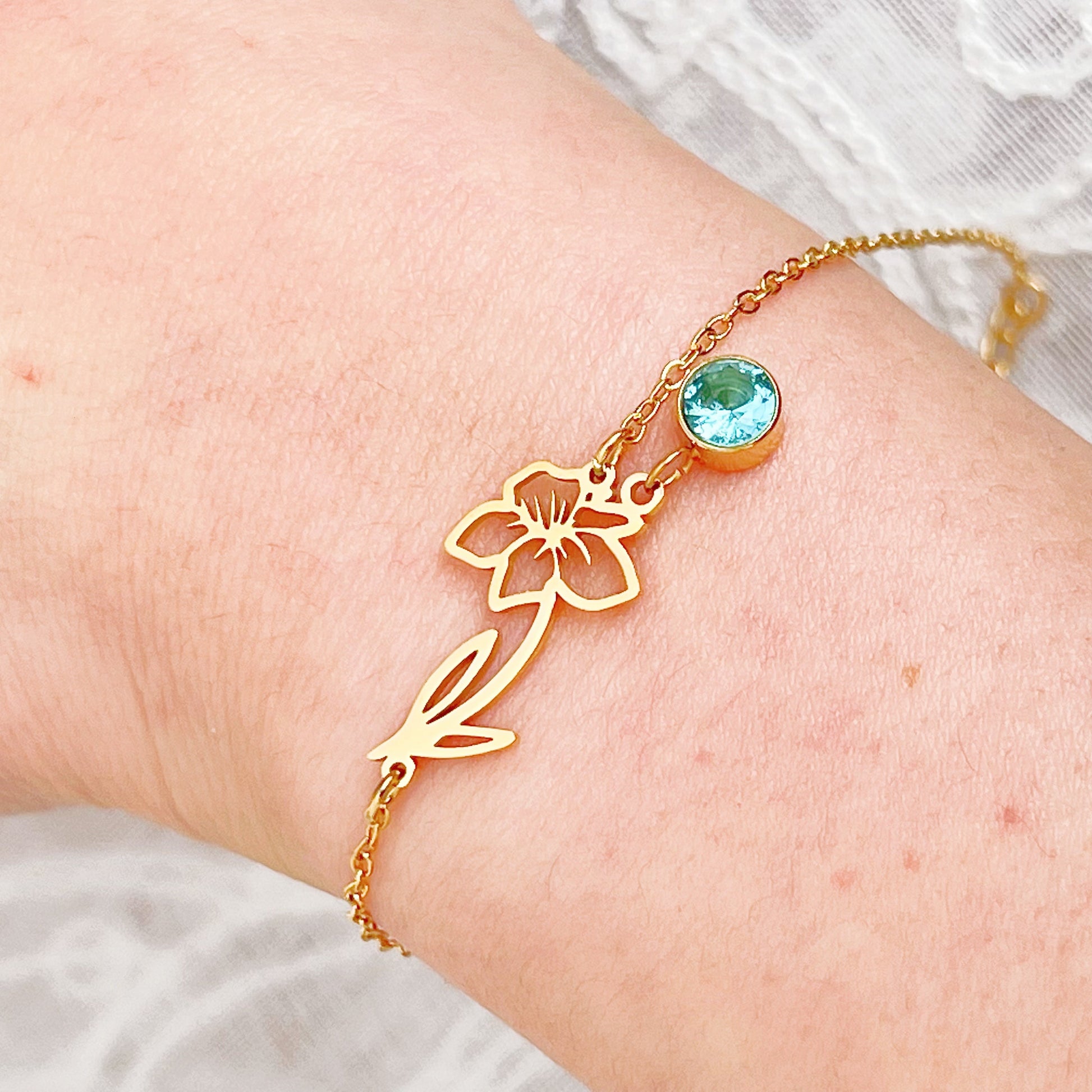 March Birth Flower Daffodil Bracelet-Ninaouity