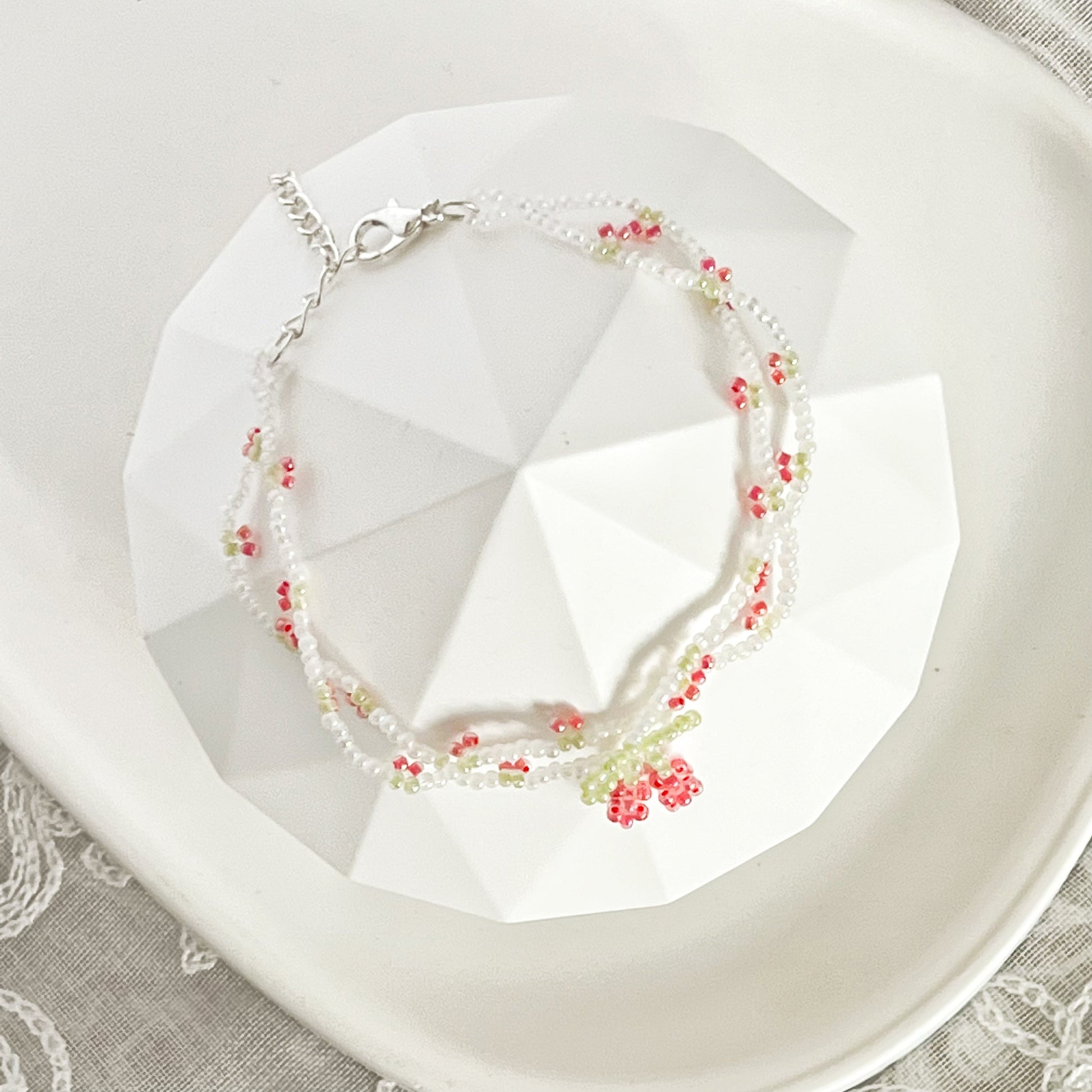 Mini Cherry Beaded Bracelet-Ninaouity