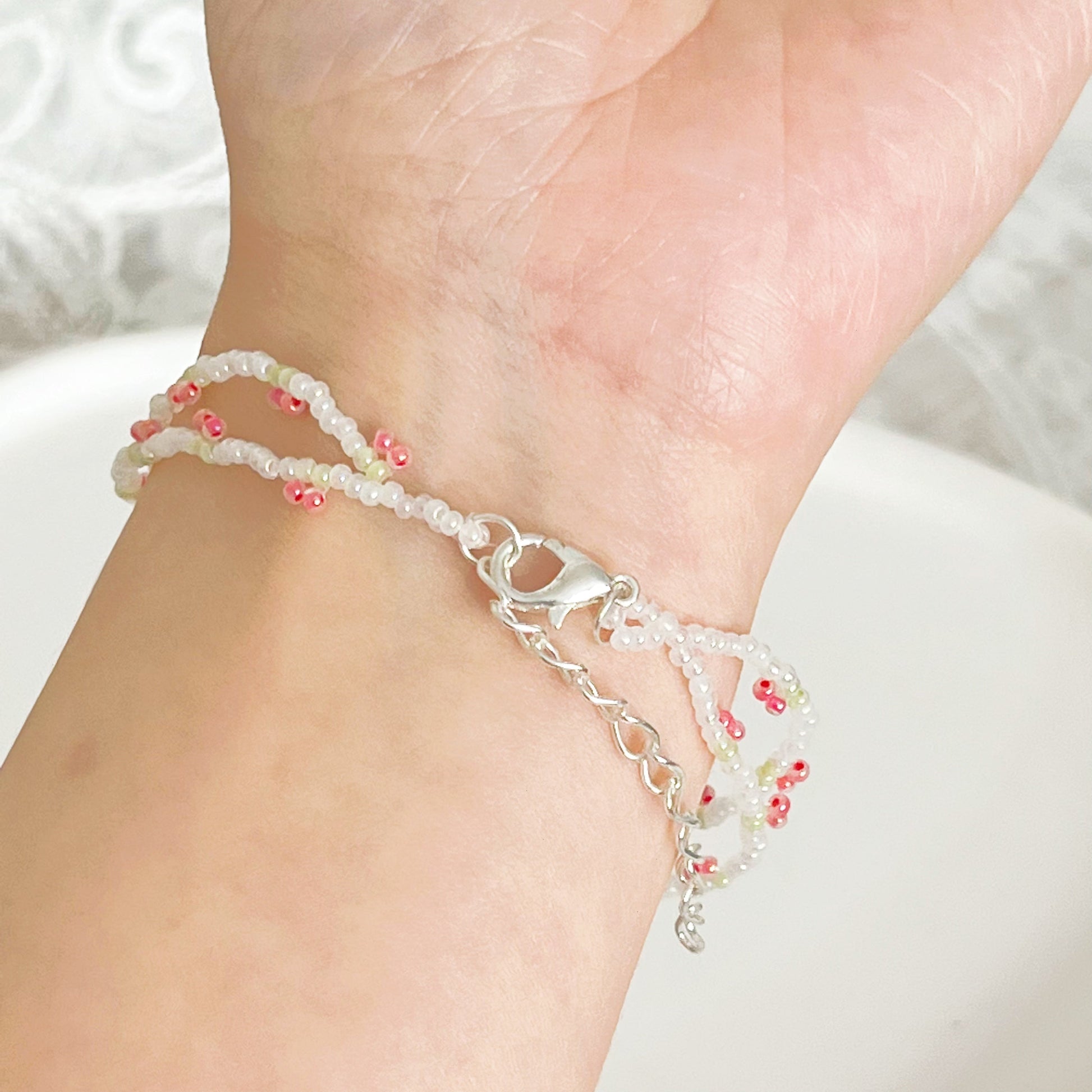 Mini Cherry Beaded Bracelet-Ninaouity