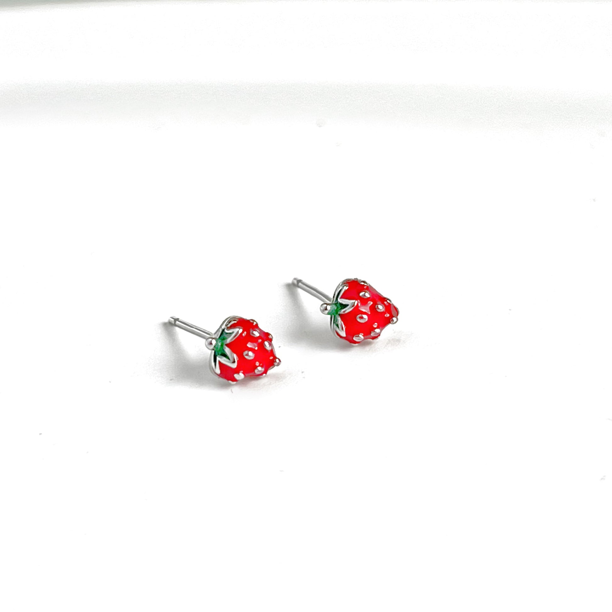 Mini Strawberry Stud Earrings-Ninaouity