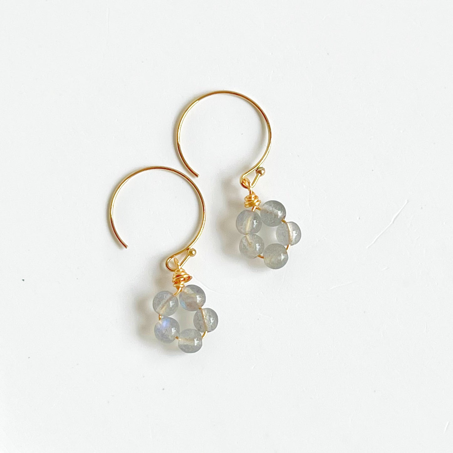 Moonstones into a Flower Earrings June Birthstone Gift-Ninaouity
