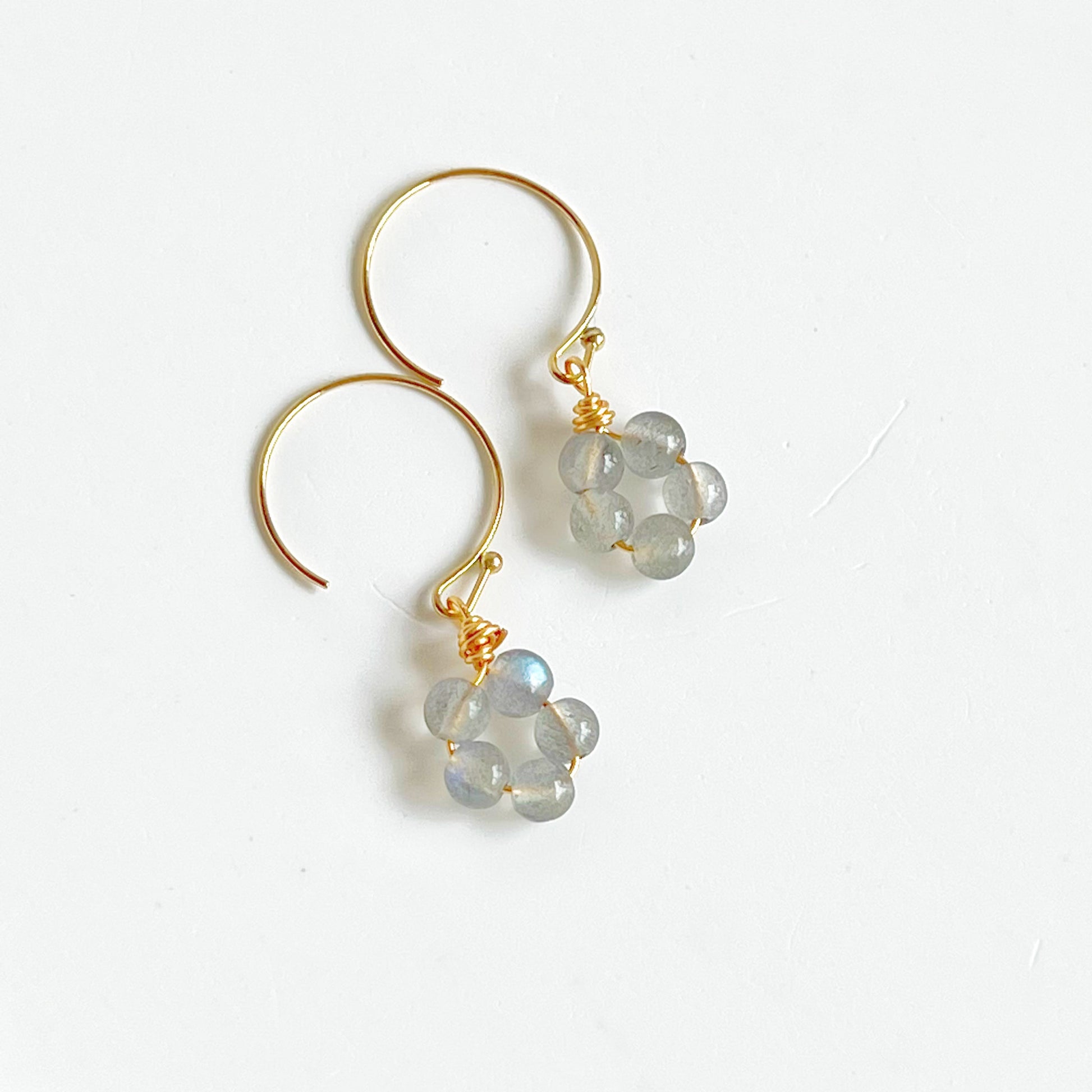 Moonstones into a Flower Earrings June Birthstone Gift-Ninaouity