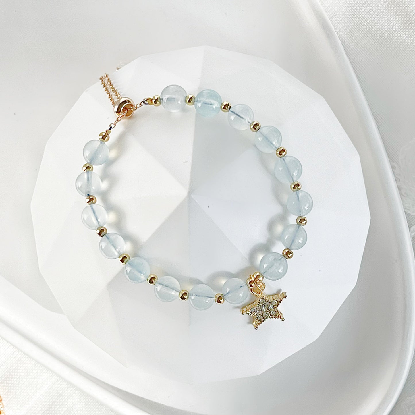 Natural Aquamarine Bracelets - March Birthstone-Ninaouity