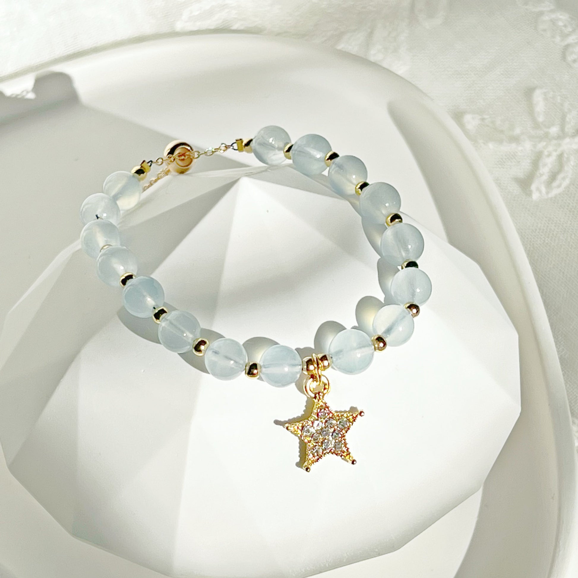 Natural Aquamarine Bracelets - March Birthstone-Ninaouity