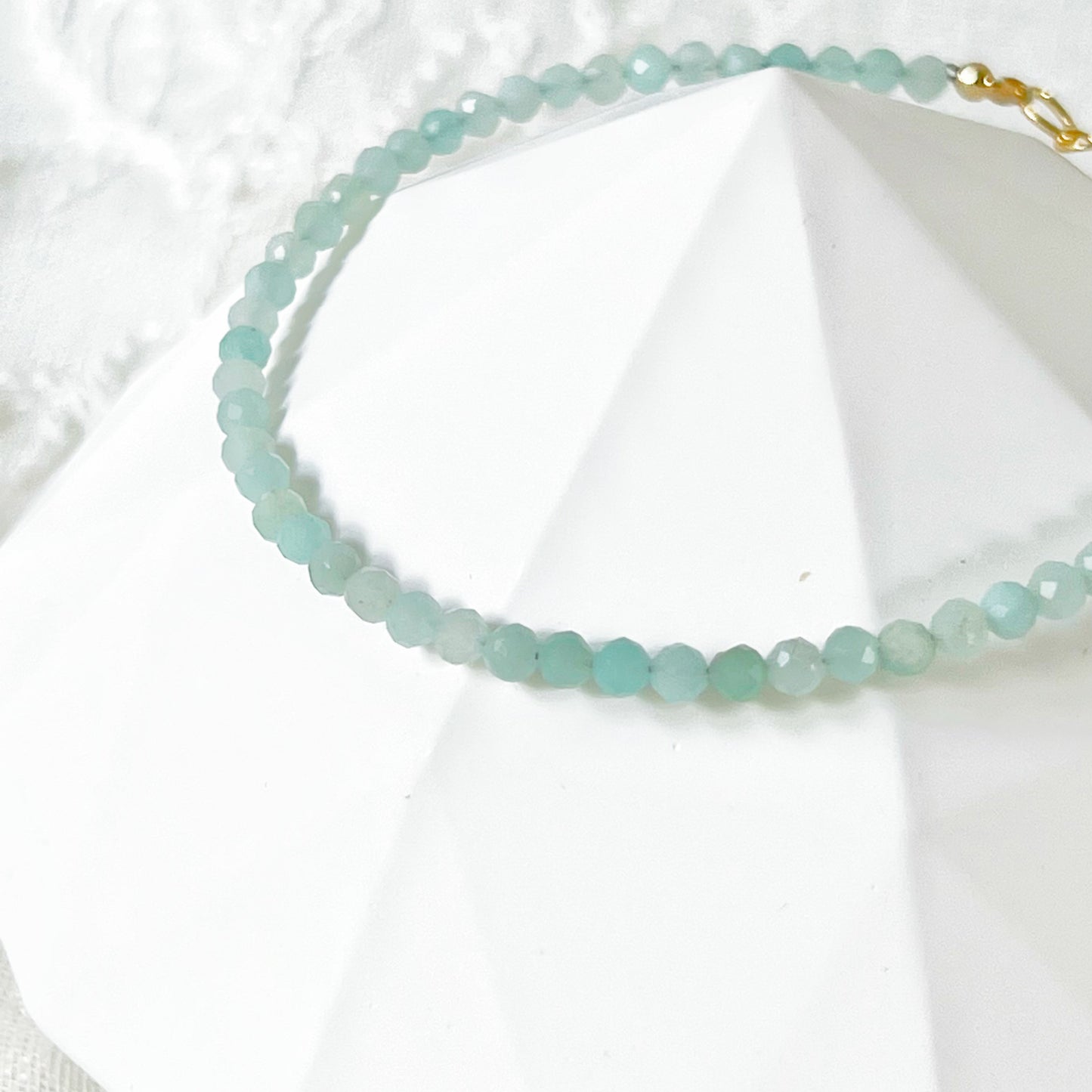 Natural Aquamarine Gemstone Beaded Bracelet-Ninaouity