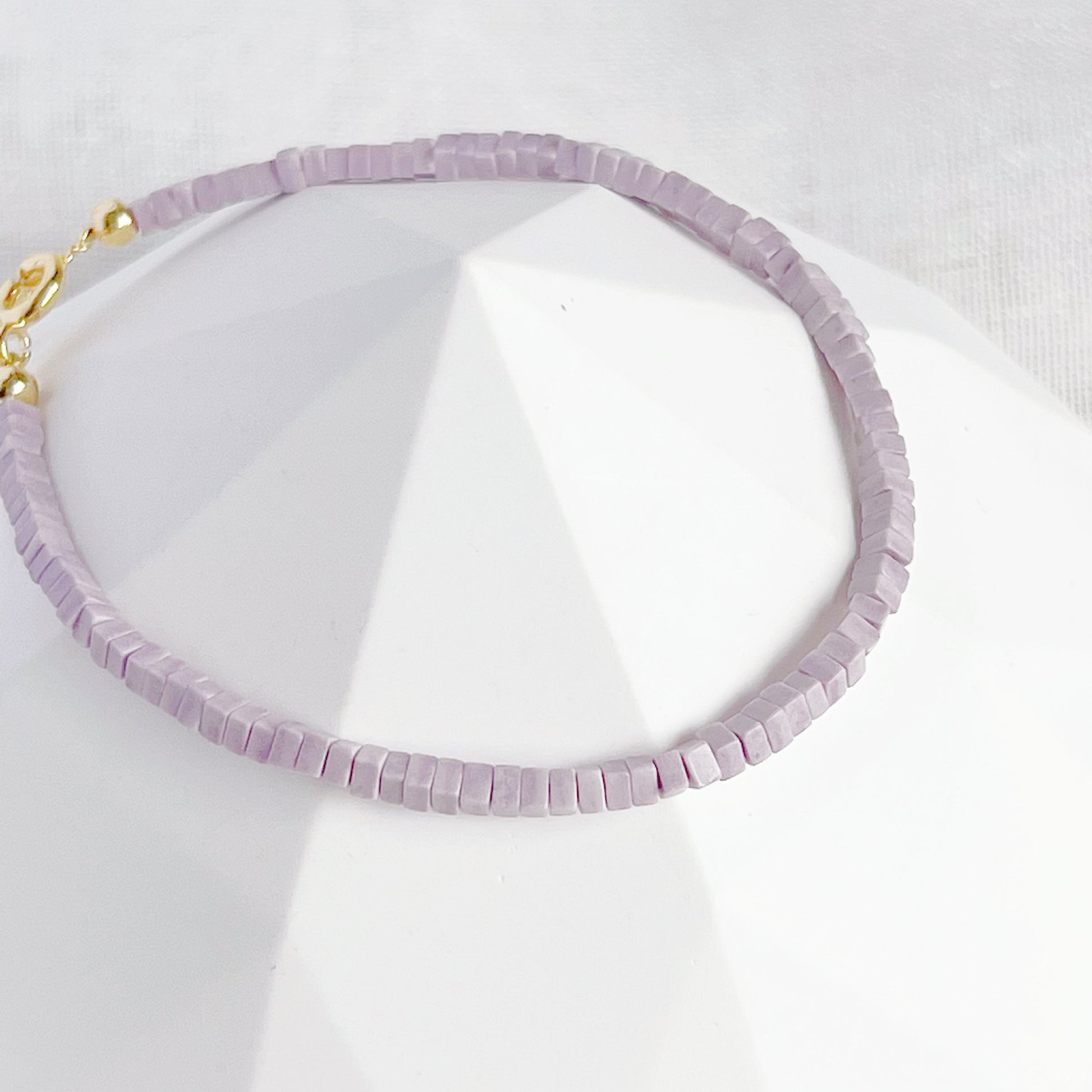 Natural Purple Mica Square Beaded Bracelet-Ninaouity