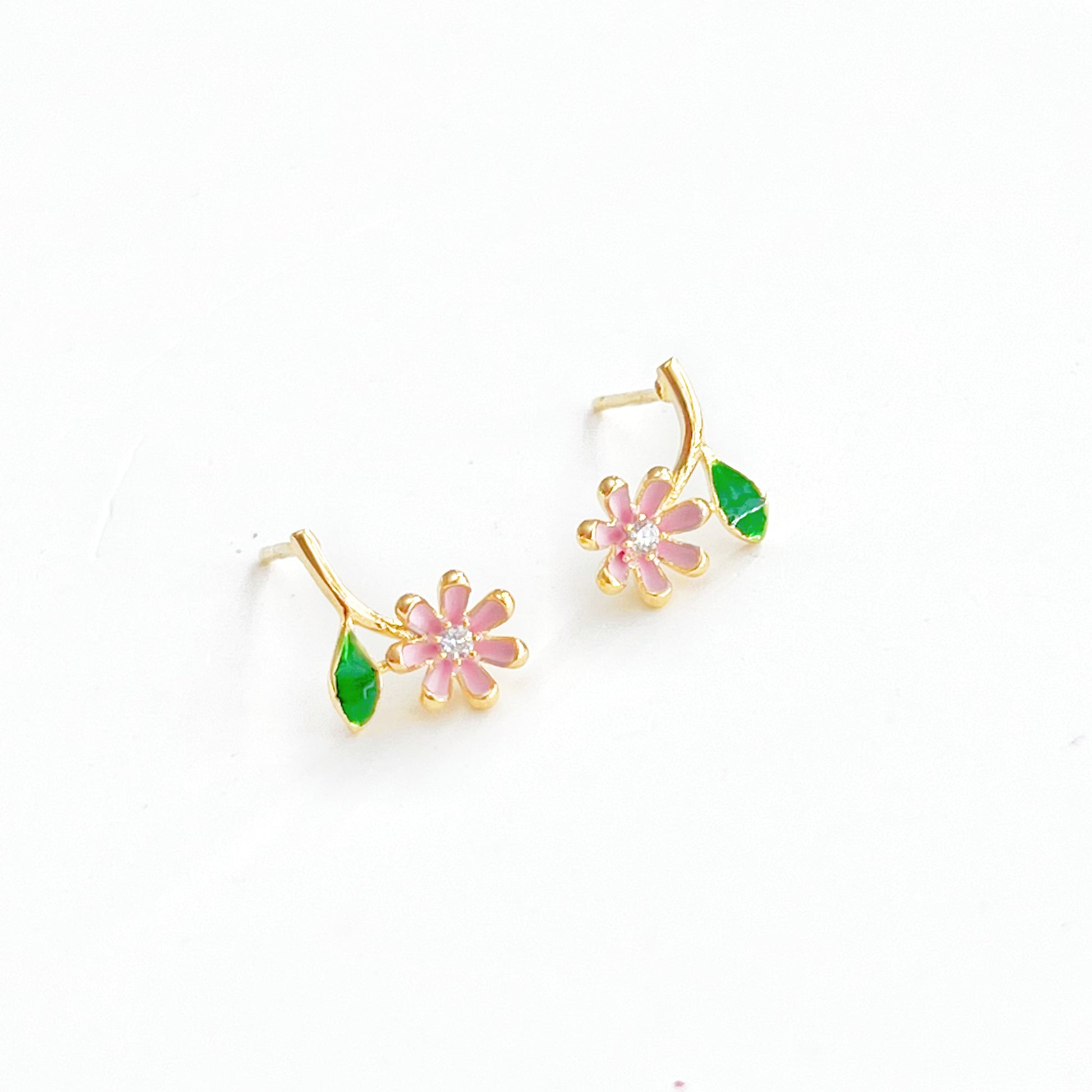 Pink Little Wildflower Earrings-Ninaouity