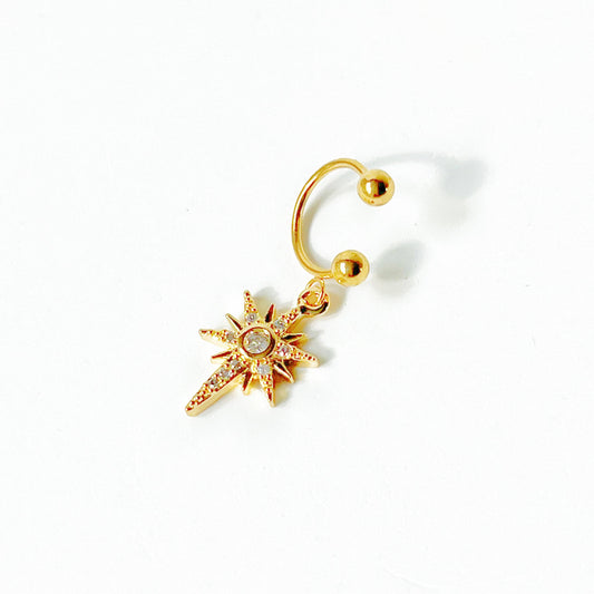 Pole Star Drop Ear Cuff - No Piercing Earring-Ninaouity