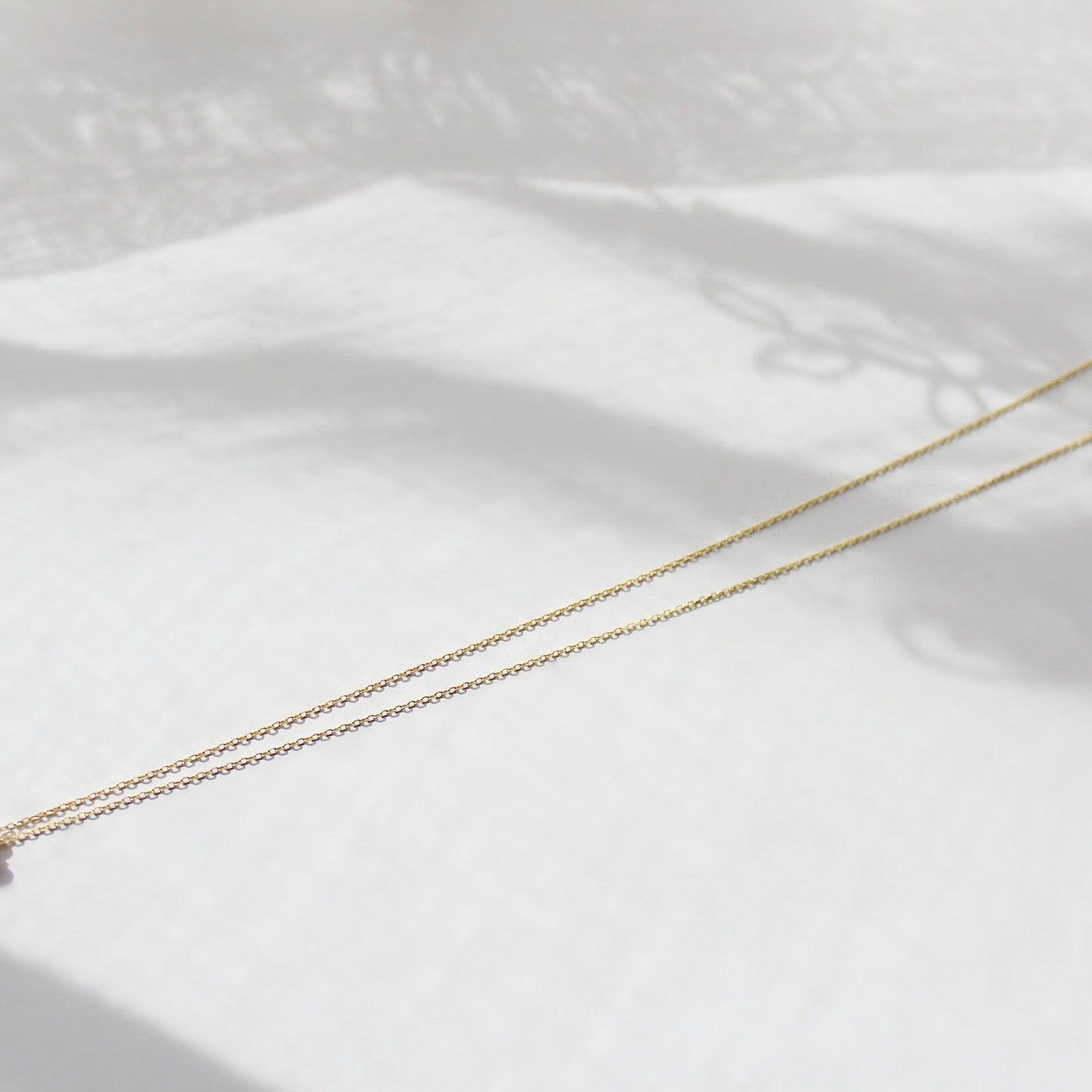 Red Heart Necklace - Tiny Red Heart in Gold Chain Necklace-Ninaouity