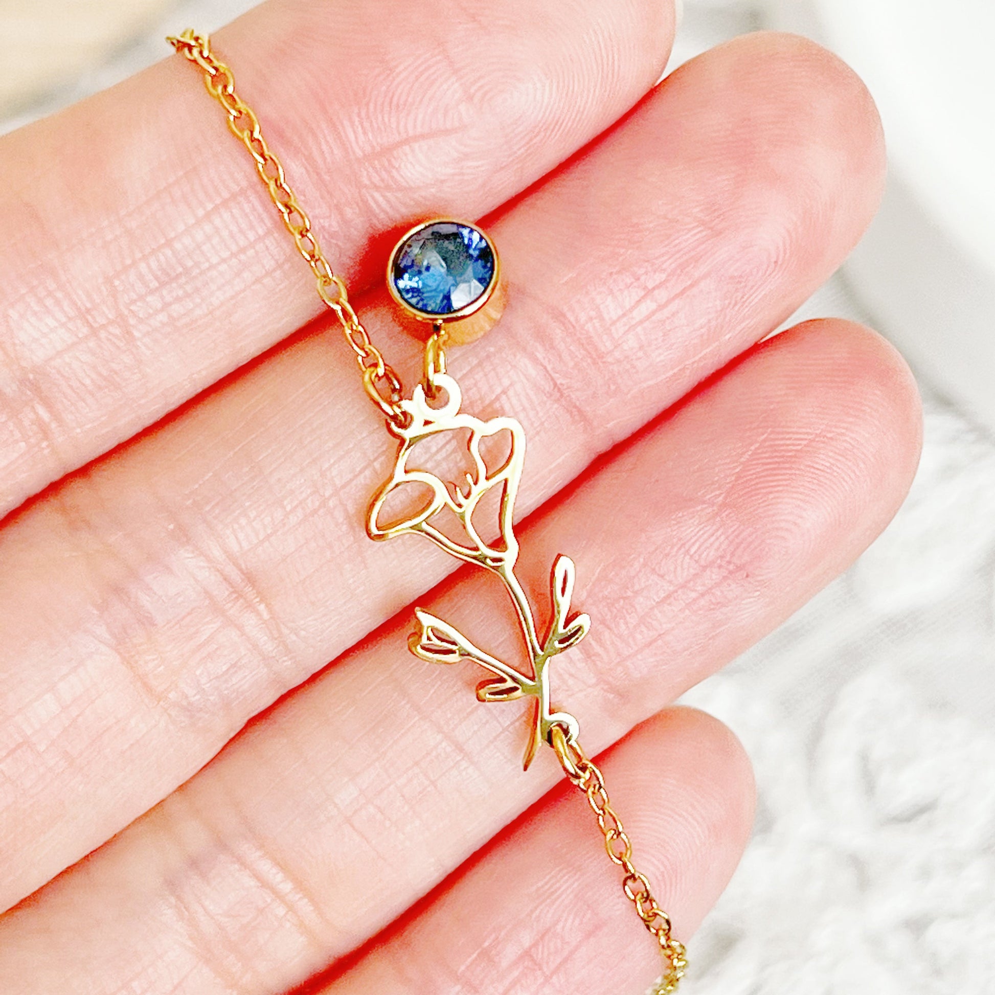 September Birth Flower Morning Glory Bracelet-Ninaouity