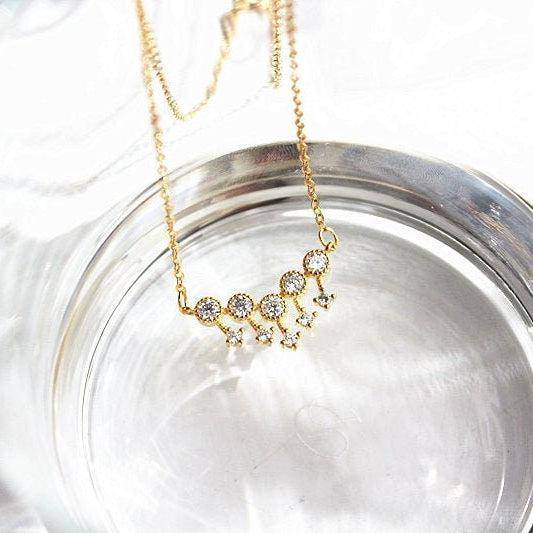Shooting Stars Necklace - Make-a-wish Gold Chain Necklace-Ninaouity