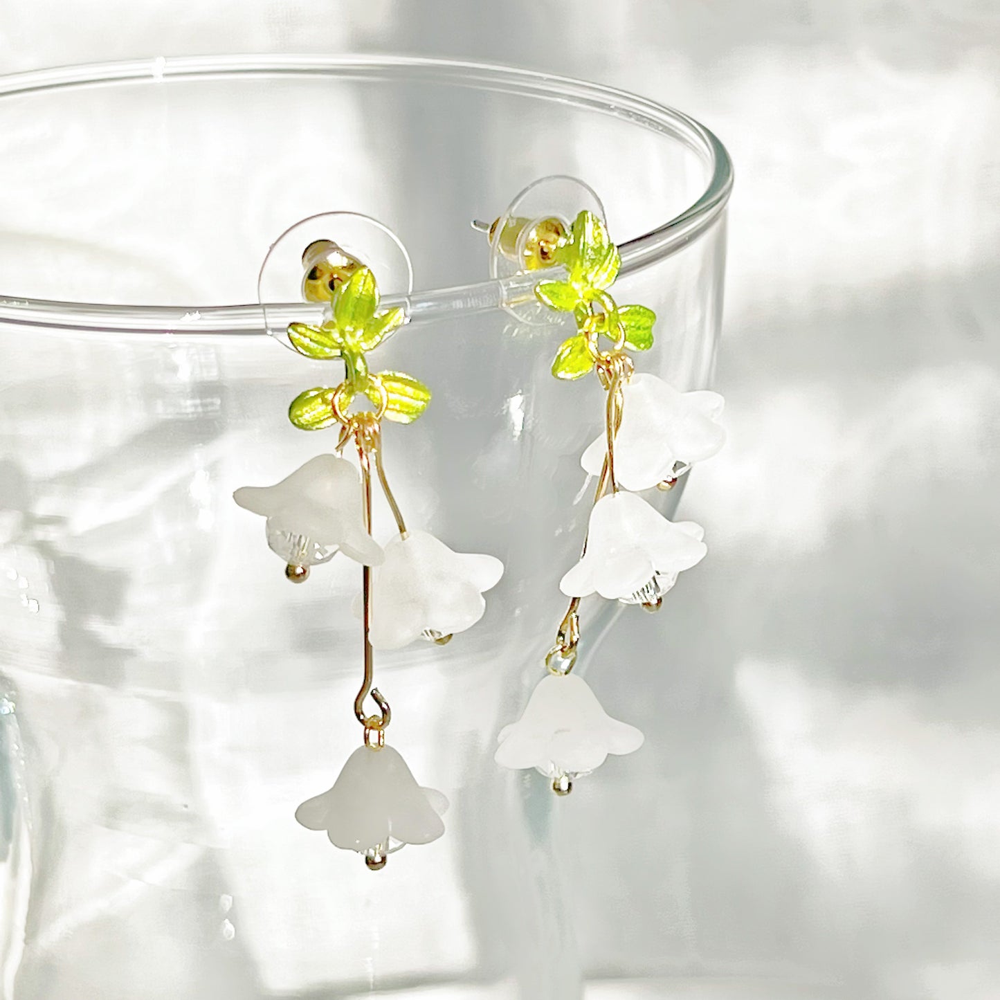 Snowdrop Flower Earrings-Ninaouity