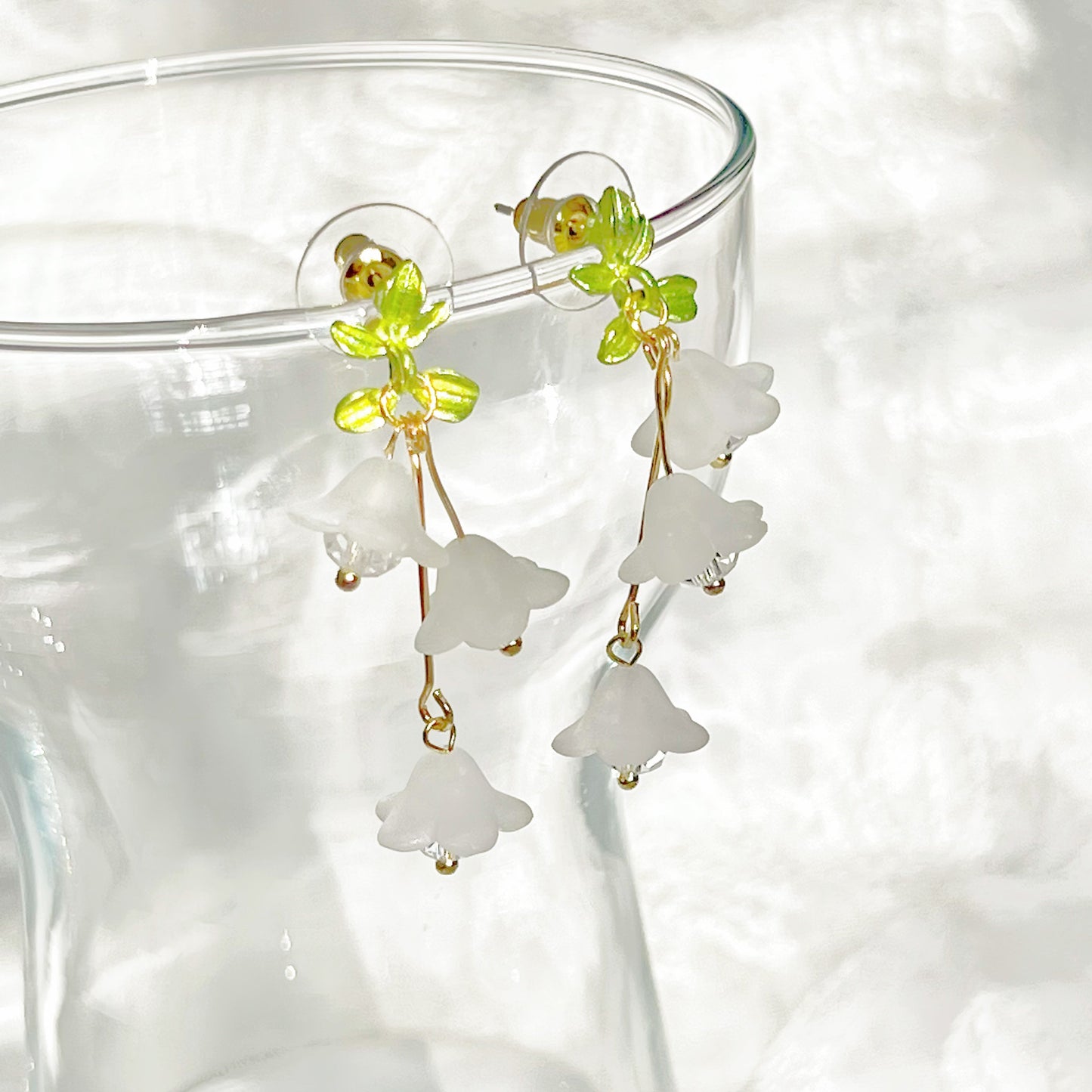 Snowdrop Flower Earrings-Ninaouity
