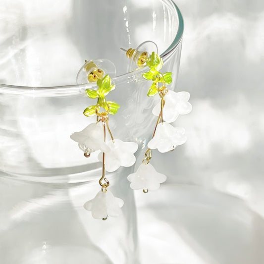 Snowdrop Flower Earrings-Ninaouity