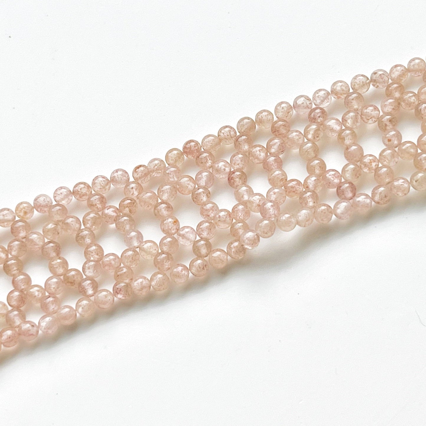 Strawberry Quartz Beads Cuff Bracelet-Ninaouity