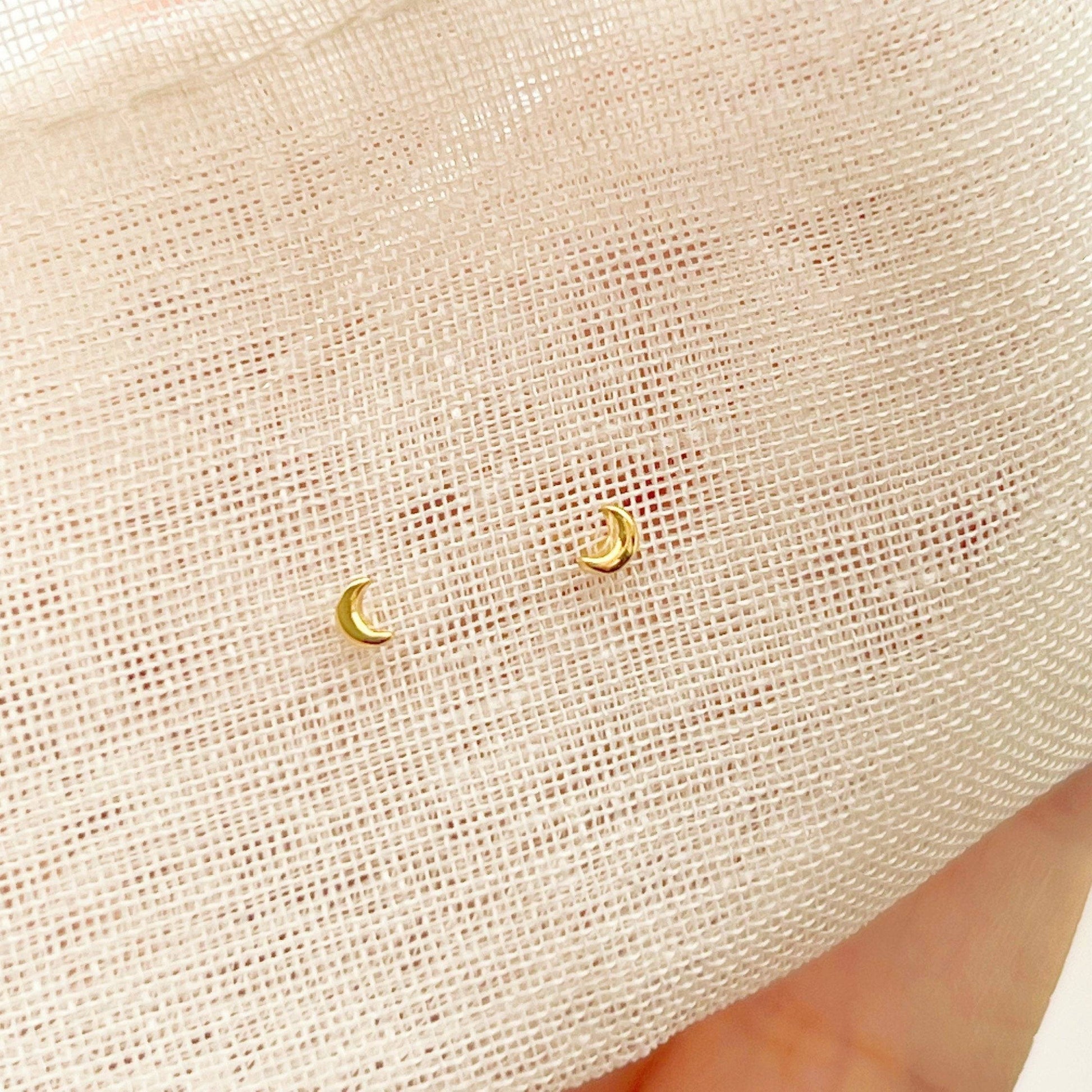 Tiny and Mini New Moon Earrings-Ninaouity