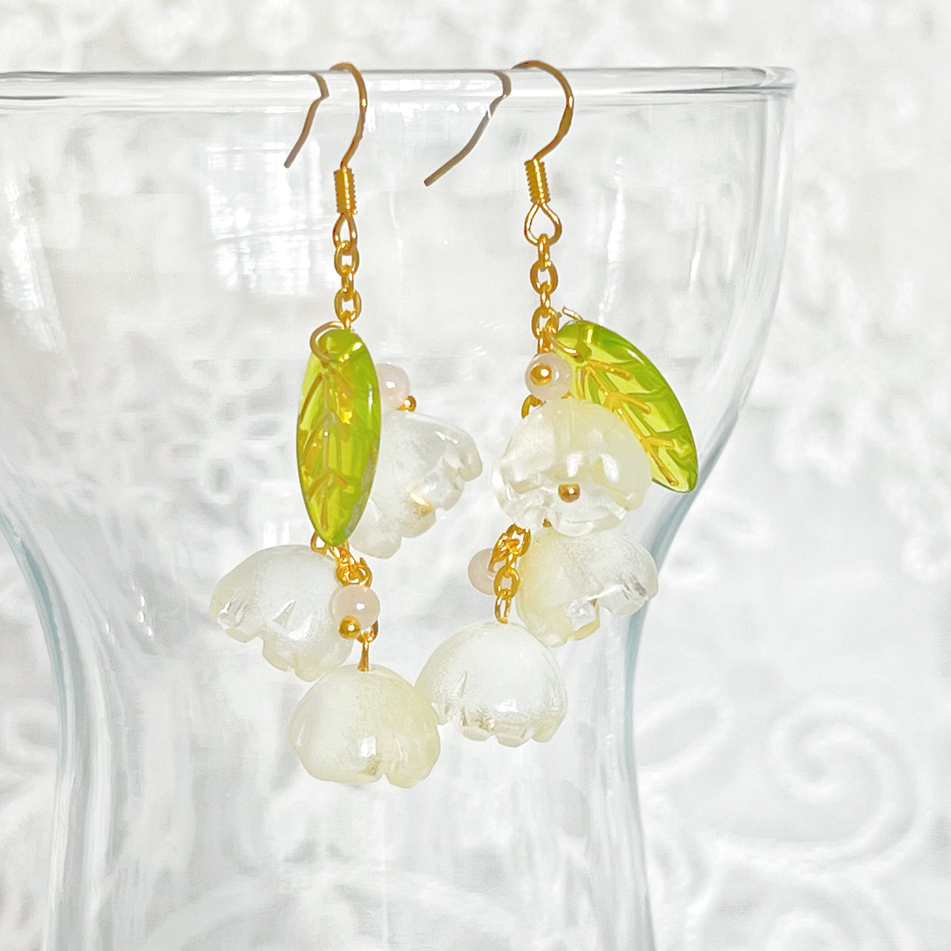 Yellow Bell Shaped Flower Drop Earrings-Ninaouity
