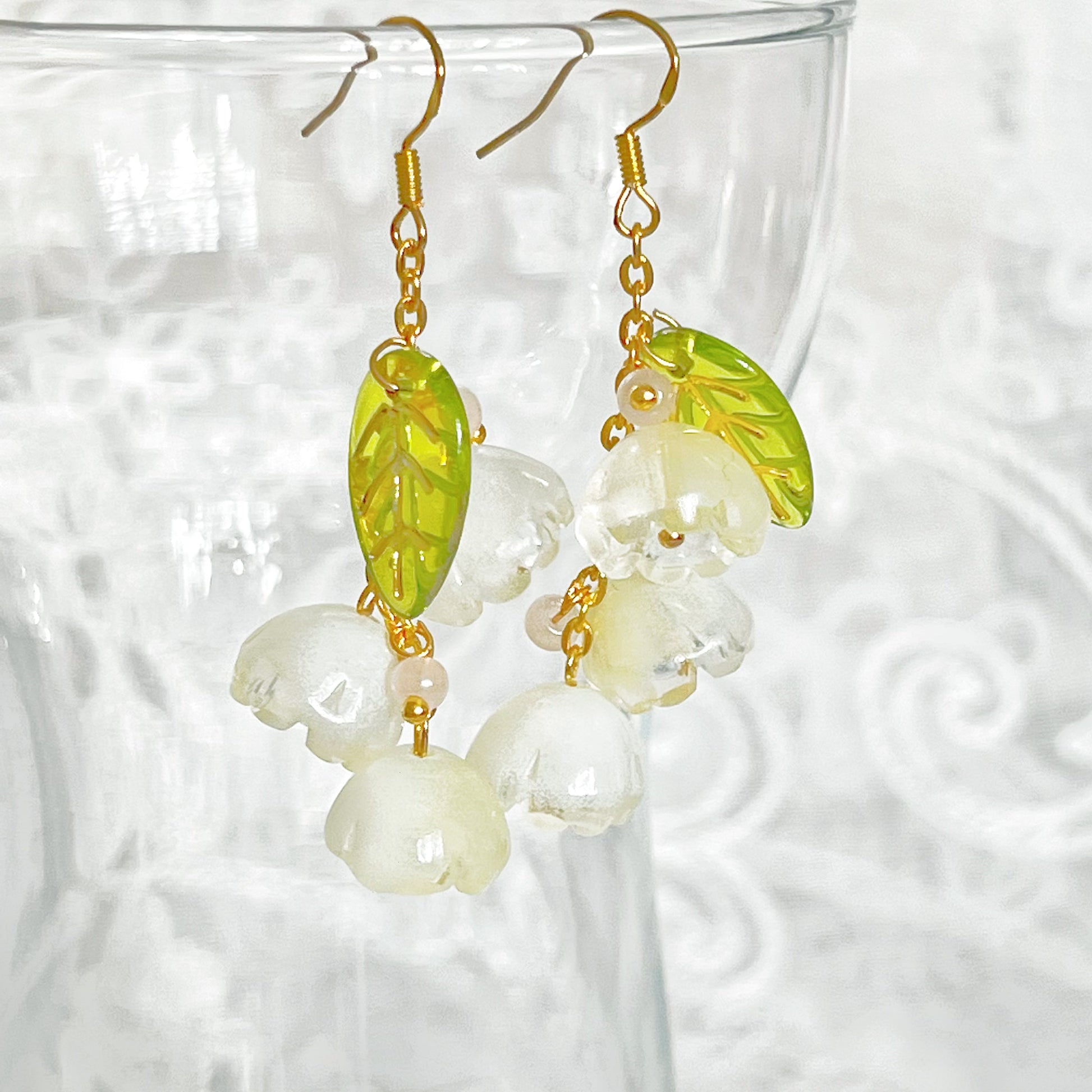 Yellow Bell Shaped Flower Drop Earrings-Ninaouity